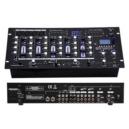Mixer audio cu Bluetooth, 14 intrări, egalizator, USB/SD, rack, BST ACTIV218