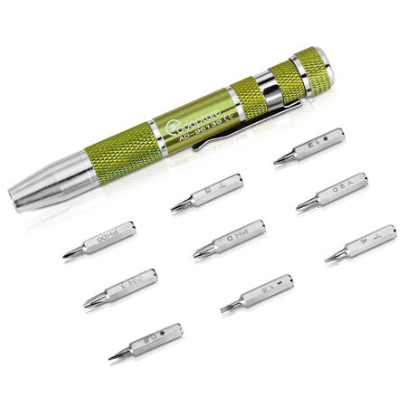 Set șurubelniță cu 9 biți, portabil, mâner aluminiu anti-alunecare AD-96139