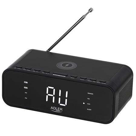 Radio cu ceas, Bluetooth, încărcare wireless, radio FM, Adler AD1192