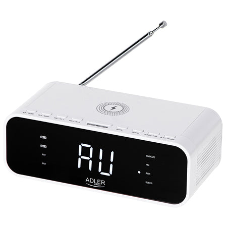 Radio cu ceas, Bluetooth, încărcare wireless, radio FM, Adler AD1192