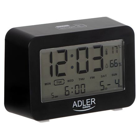 Ceas de masă cu alarmă pe baterii, 3 funcții, Adler