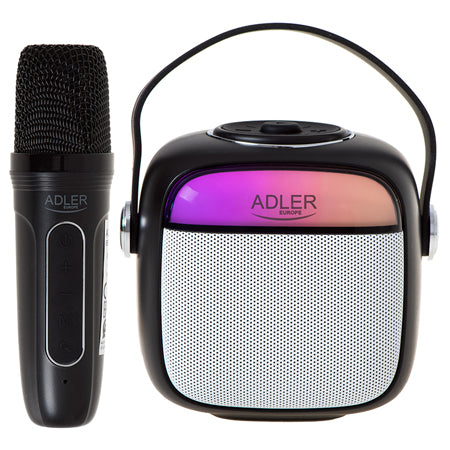 Difuzor karaoke cu microfon, portabil, modulații voce, Bluetooth, 8 ore autonomie Adler AD1199B