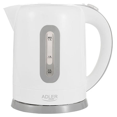 Fierbător electric 1.7 l, 2200 W, alb, bază rotativă Adler AD1234