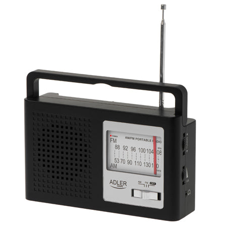 Radio AM/FM cu alimentare duală, design retro și antenă telescopică Adler AD1909