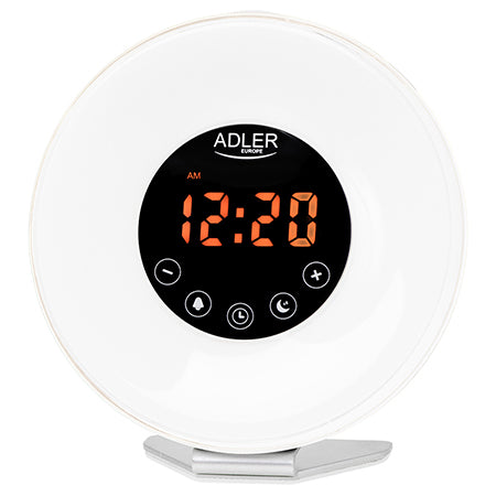 Ceas desteptator cu lumină treptată, radio FM, display ajustabil Adler AD1916