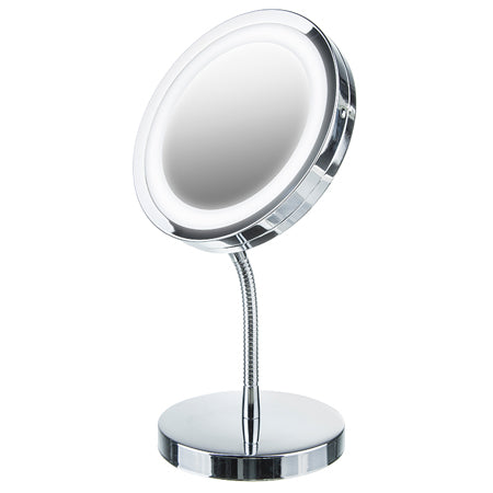 Oglindă make-up cu LED, portabilă, mărire 3x, 15 cm, Adler AD2159