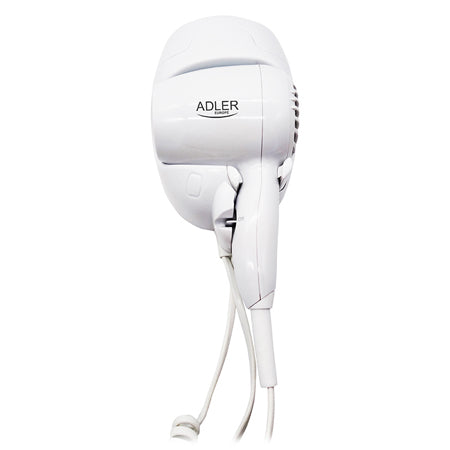 Uscător de păr hotelier montaj perete, 1600 W, alb, cablu spiralat Adler AD2252