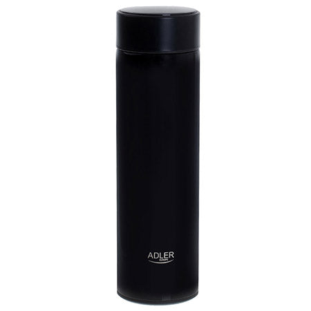 Termos cu afișaj temperatură LED, capacitate 0,47 l, pereți dubli, Adler AD4506