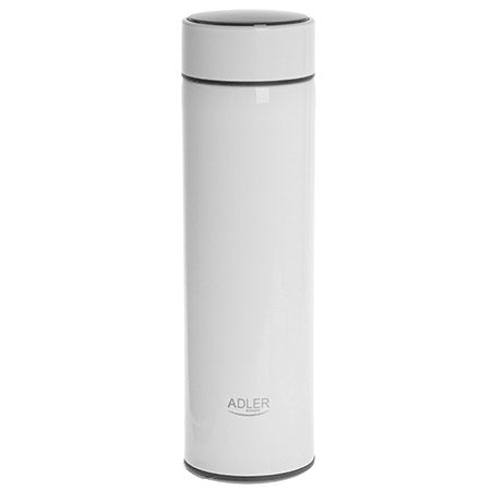 Termos cu afișaj temperatură LED, capacitate 0,47 l, pereți dubli, Adler AD4506
