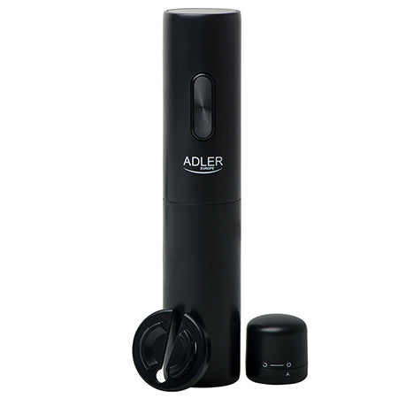 Deschizător electric vin, set cu tăietor folie și dop, alimentare baterii - Adler AD4509