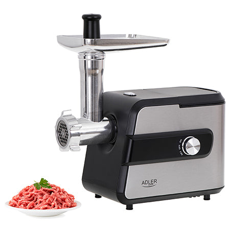 Mașină de tocat carne și răzătoare 2000 W, accesorii cârnați, inox Adler AD4813
