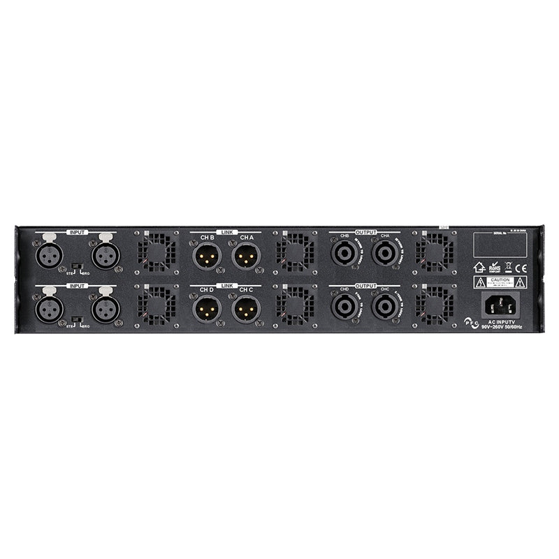 Amplificator profesional 4x600 W, 4 canale clasa D, bridgeable BST AD4900
