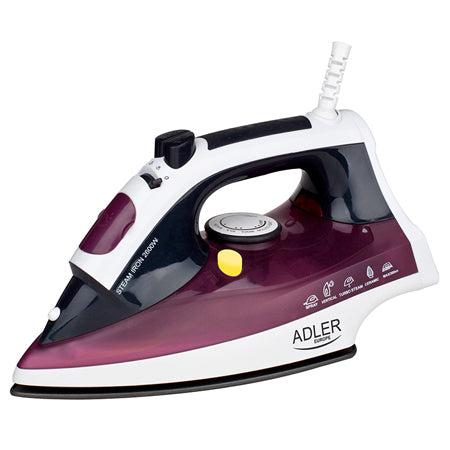 Fier de călcat cu abur 3000 W, auto-curățare, oțel inoxidabil Adler AD5022