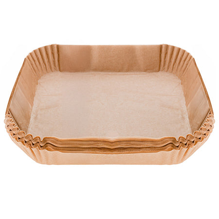 Hârtie pătrată air fryer, 23 cm, 100 bucăți, biodegradabilă, Adler AD6733