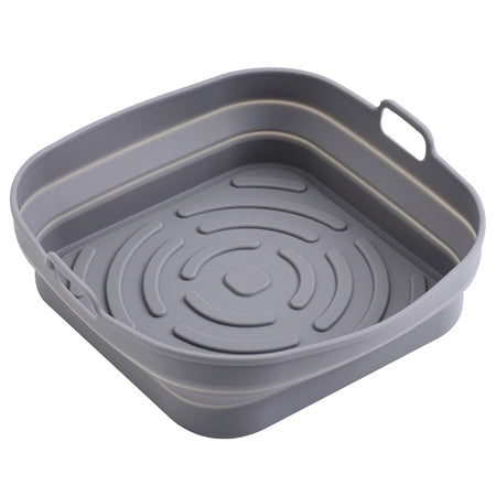 Formă de copt silicon pătrată pentru air fryer reutilizabilă, 19,7 × 19,7 × 7 cm, Adler AD6735