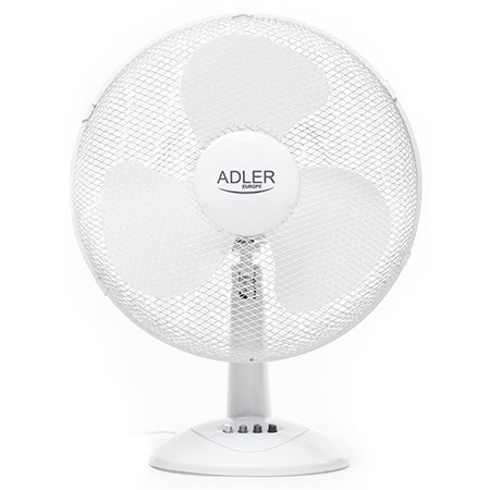 Ventilator de masă cu 3 viteze, diametru 40 cm, oscilație, alb Adler AD7304