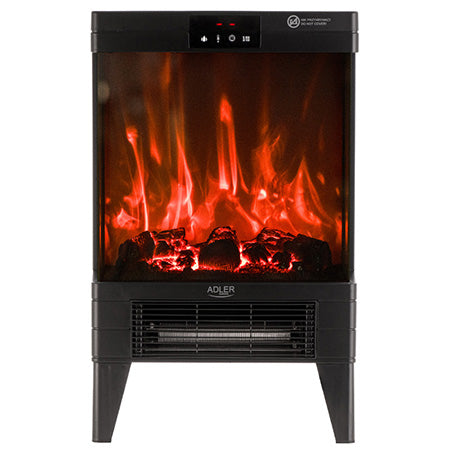 Aerotermă tip șemineu electric LED cu telecomandă, 2000 W, design modern Adler AD7755