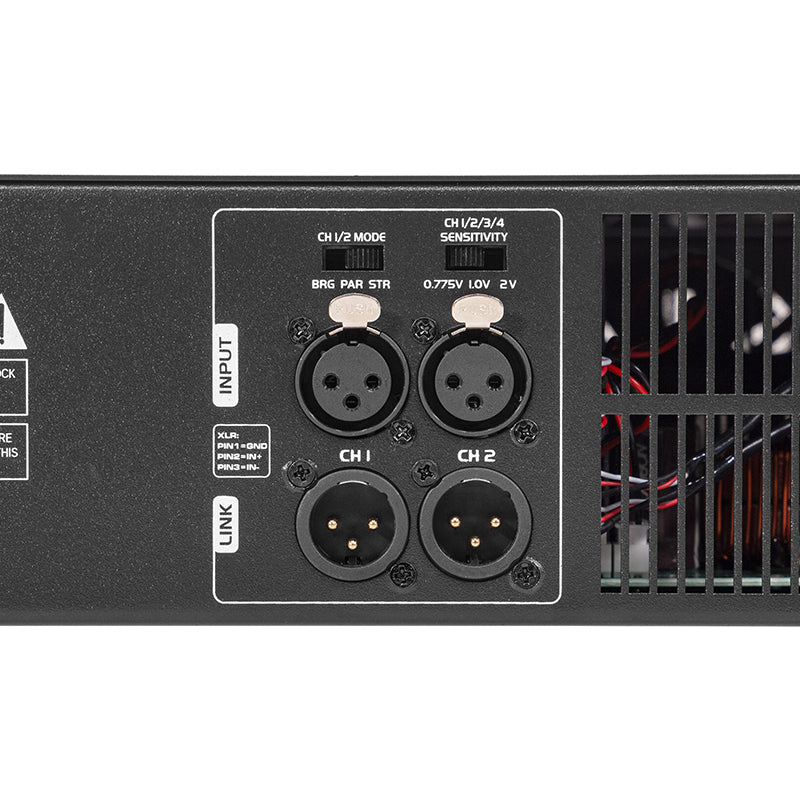 Amplificator 2x500W RMS, 2x850W 4Ω, bridge 1700W, XLR, SpeakON, HPA AM1700