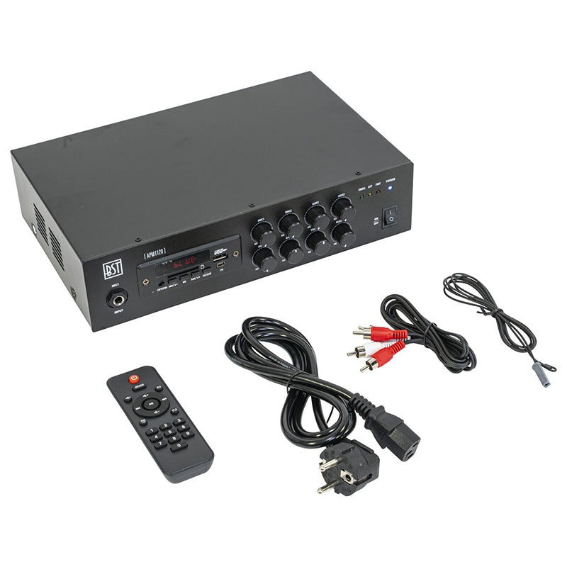 Mixer PA amplificat 100V 120W cu USB Bluetooth SD FM BST APM1120