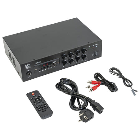 Mixer PA amplificat 100V 120W cu USB Bluetooth SD FM BST APM1120