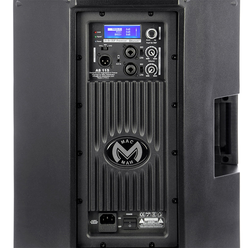Boxă activă 2 căi 15''/35 cm 500W Bluetooth, DSP, Mac Mah AS115