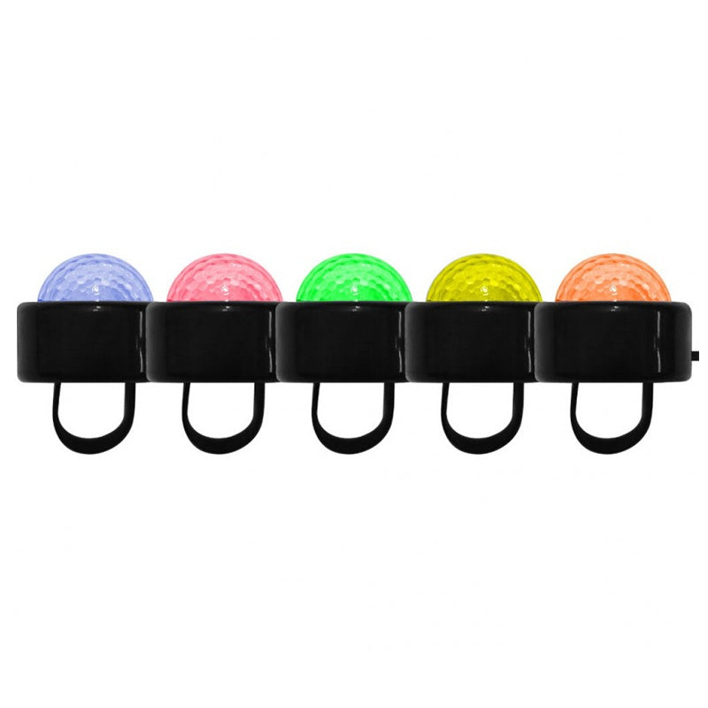 Set 4 Inele Iluminate Led 3x0.2w Rgb
