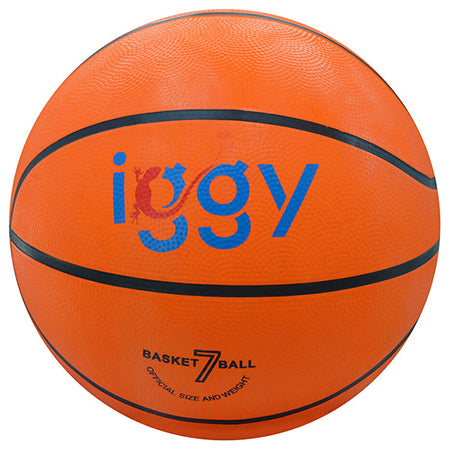 Minge baschet cauciuc portocaliu mărime 7, antrenament BASIC-IGGY