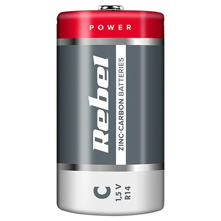 Baterie Greencell R14 C 1,5 V pentru telecomandă, lanternă, ceas de perete Rebel BAT0083