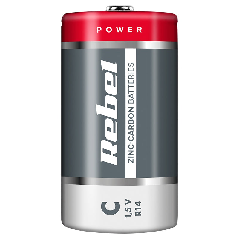 Baterie Greencell R14 C 1,5 V pentru telecomandă, lanternă, ceas de perete Rebel BAT0083