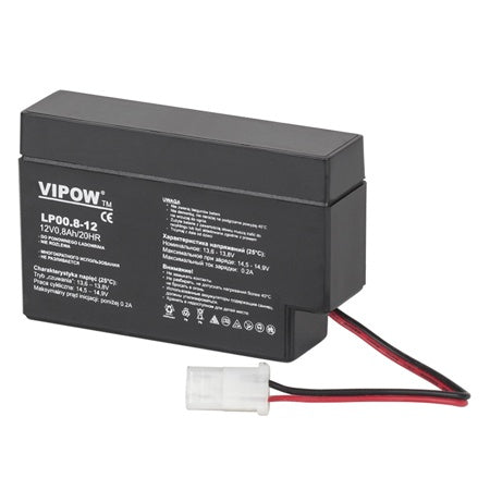 Acumulator AGM VRLA 12V 0.82Ah, baterie staționară, Vipow BAT0221
