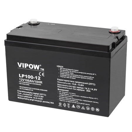 Acumulator stationar AGM VRLA 12V 100Ah pentru backup Vipow BAT0225