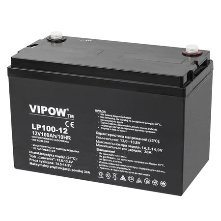 Acumulator stationar AGM VRLA 12V 100Ah pentru backup Vipow BAT0225