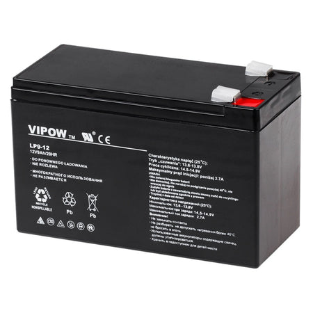 Acumulator AGM VRLA 12V 9Ah, baterie stationară Vipow BAT0228