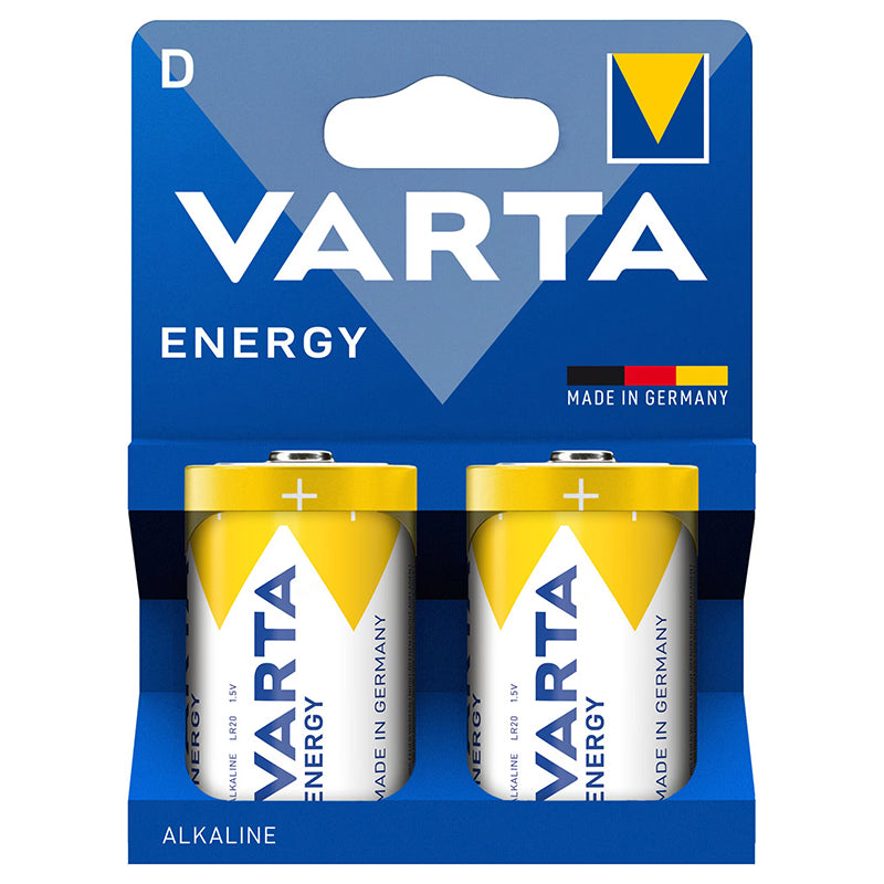 Baterie alcalină Energy LR20, pachet 2 bucăți, mărime D, Varta BAT0234