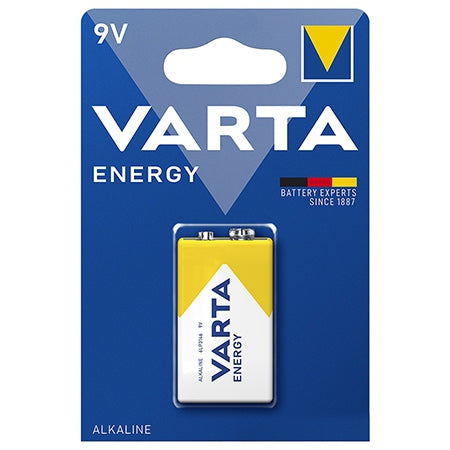 Baterie alcalină Energy 9V, 1 buc, 48.5 mm, 46 g, Varta BAT0235