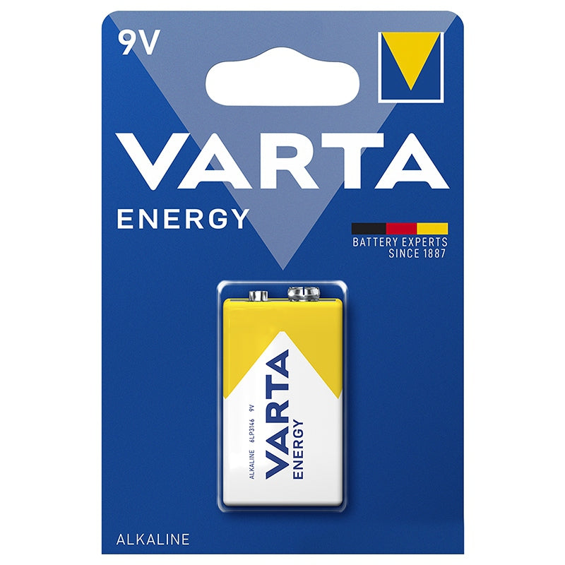 Baterie alcalină Energy 9V, 1 buc, 48.5 mm, 46 g, Varta BAT0235