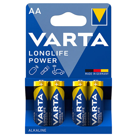 Baterie alcalină LR6 AA Longlife Power, set 4 bucăți Varta BAT0237