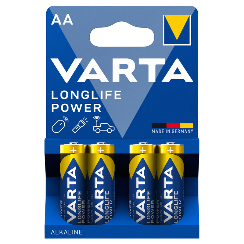 Baterie alcalină LR6 AA Longlife Power, set 4 bucăți Varta BAT0237