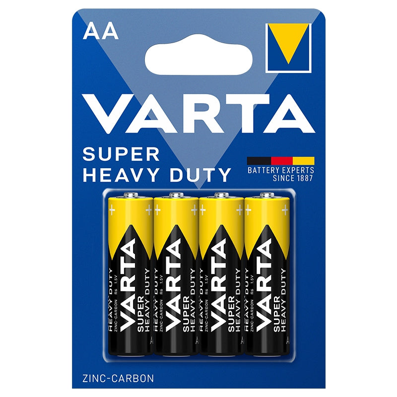 Baterie AA zinc carbon 1.5 V, set 4 bucăți, Super Heavy Duty Varta BAT0247