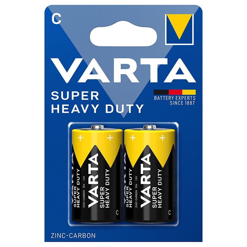 Baterie zinc carbon C 1.5 V Super Heavy Duty, 2 bucăți Varta BAT0248
