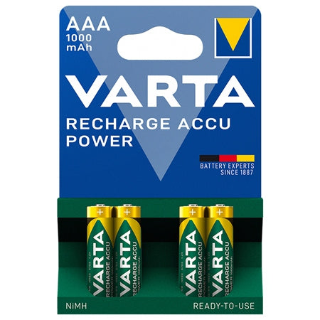 Acumulatori AAA 1000 mAh blister 4 bucăți, Nickel Hydride, Varta BAT0254