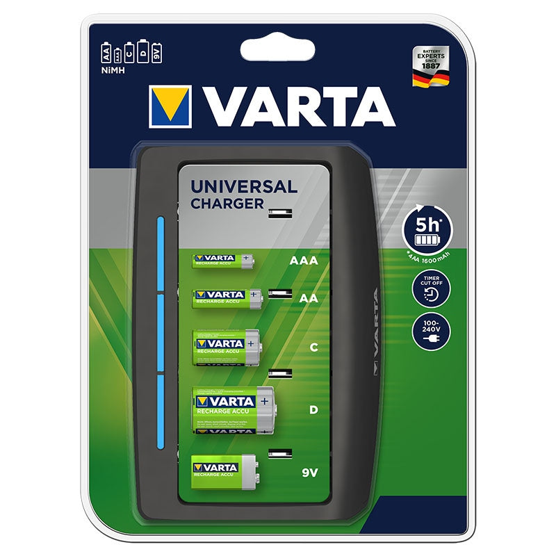 Încărcător universal Varta pentru acumulatori AA, AAA, C, D și 9V Varta BAT0261