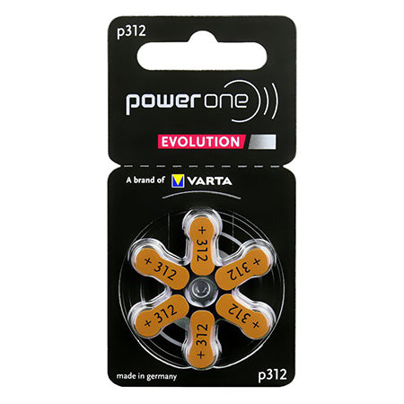 Baterii auditive Power One Evolution p312 zinc-aer 6 buc BAT0272EVO