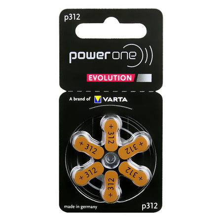 Baterii auditive Power One Evolution p312 zinc-aer 6 buc BAT0272EVO