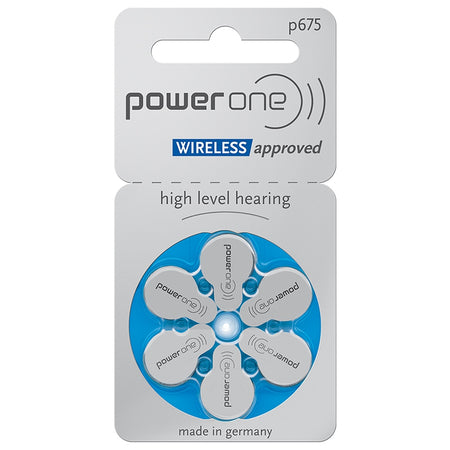 Baterii auditive zinc-aer 675, 6 bucăți, Power One Varta BAT0277