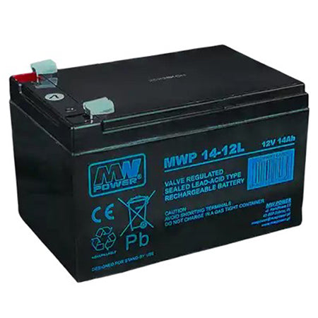 Acumulator staționar AGM VRLA de 12 V și 14 Ah seria MWP MW Power BAT12V14MWP