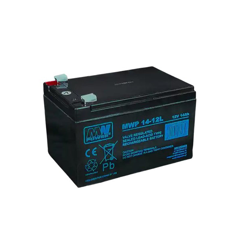 Acumulator staționar AGM VRLA de 12 V și 14 Ah seria MWP MW Power BAT12V14MWP