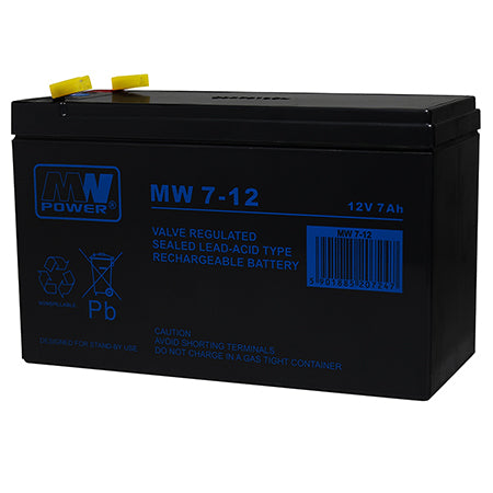 Acumulator staționar AGM VRLA de 12 V și 7 Ah MW 7-12 MW Power BAT12V7MW