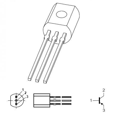 Tranzistor PNP medie putere 60V 1A BC638