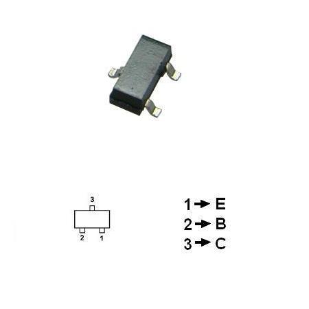 Tranzistor SMD 45 V 100 mA 100 MHz BC847B